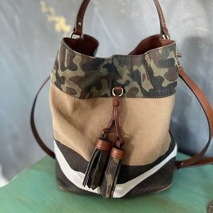 Authentic Burberry Ashby camo bag
